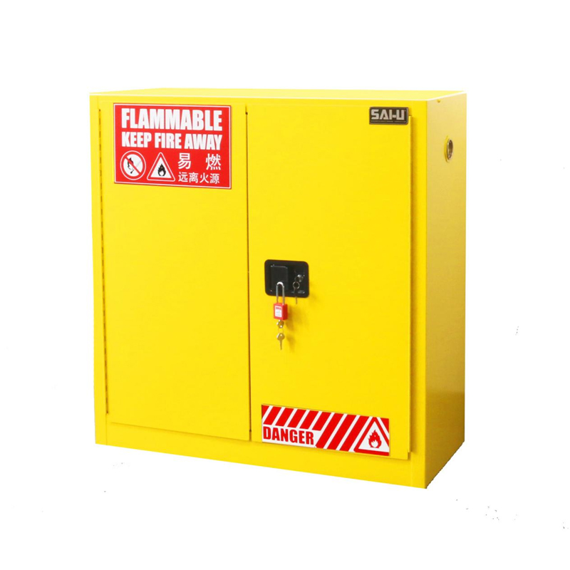 What are the precautions for using explosion-proof cabinets in laboratories?