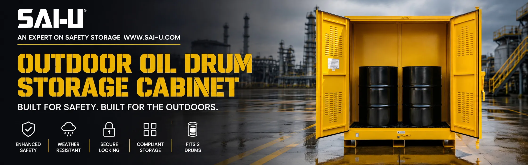 Outdoor Drum Storage Cabinet
